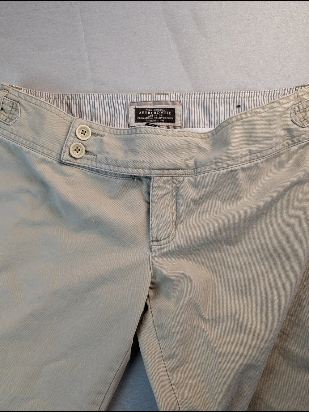 Vintage Y2K Abercrombie & Fitch Low Rise Flare Pants Women's 10‎ Beige